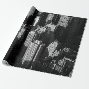 Alla byggnader och skyscraper med skuggor presentpapper