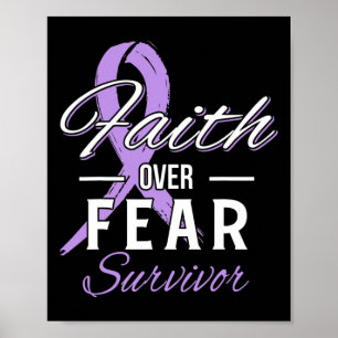 Alla canceröverlevande Tro över rädsla Kristet pre Poster