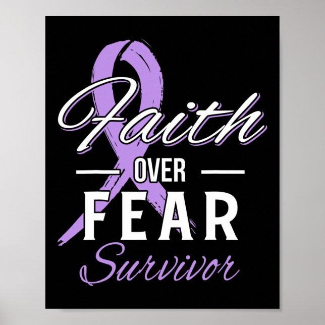 Alla canceröverlevande Tro över rädsla Kristet pre Poster (Framsidan)