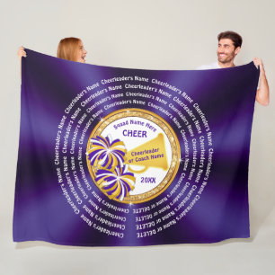 Alla Cheermanager Namn, Cheer Coach Gift Ideas Fleecefilt