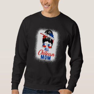 Alla chilenska mamma Chile Flagga för mor Lång Ärmad Tröja