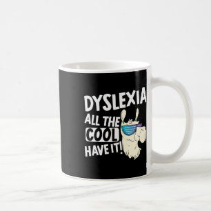 Alla Coola barn har det Dyslexia Awareness Llama Kaffemugg