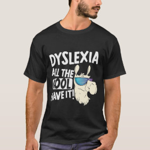 Alla Coola barn har det Dyslexia Awareness Llama T Shirt