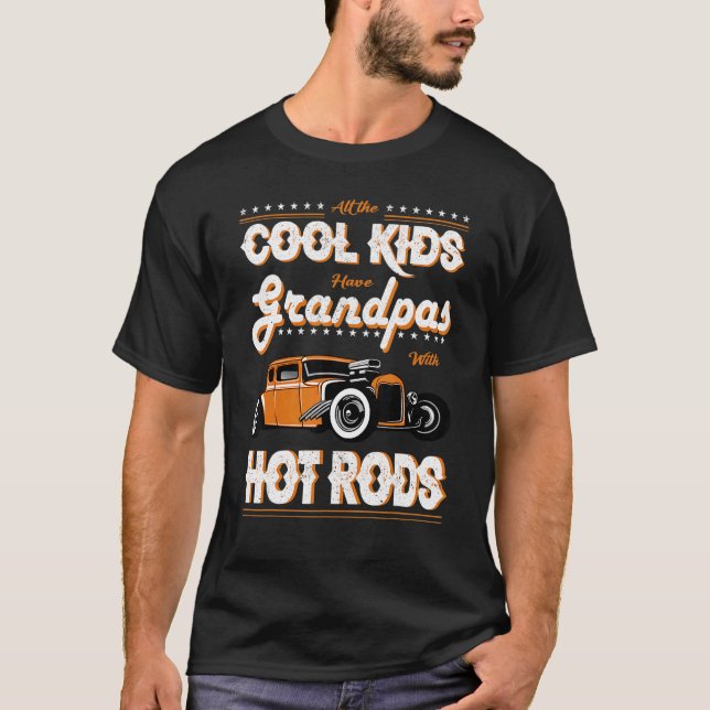 Alla coola barn har morfar med hot rod t shirt (Framsida)