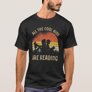 Alla Coola barn läser pojkar flickor Bok Kärlek T Shirt