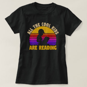 Alla Coola-barn läser Reto av Vintagen Bok T Shirt