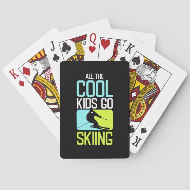 Alla coola killar åker skidor casinokort (Baksidan)