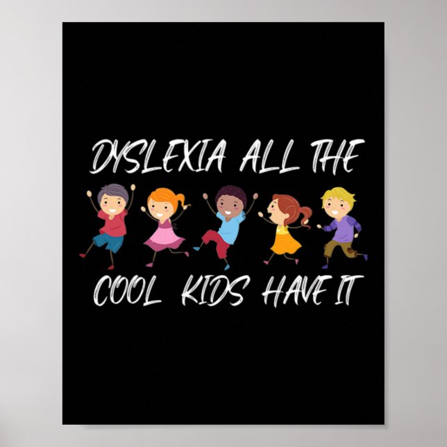 Alla coola killar har det Dysleximedvetenhet  Poster (Framsidan)
