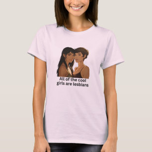 Alla coola tjejer är lesbiska - Lesbisk stolthet T Shirt