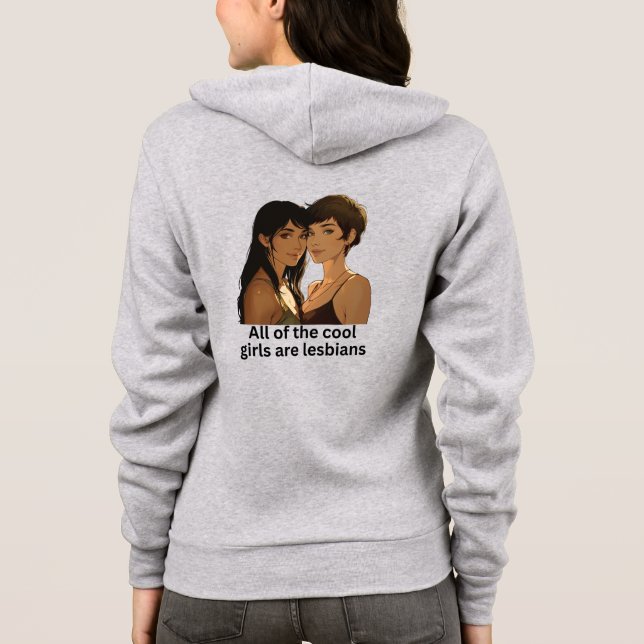 Alla coola tjejer är lesbiska - Lesbisk stolthet T Shirt (Baksida)