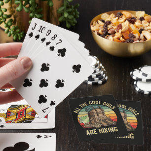 Alla coola tjejer vandrar Retro Casinokort