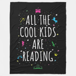 Alla Coolor som barn läser i Fleecefilt