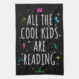 Alla Coolor som barn läser i Kökshandduk