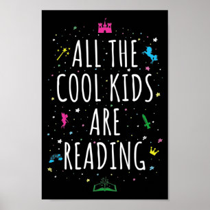 Alla Coolor som barn läser i Poster