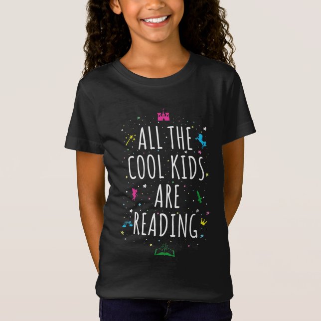 Alla Coolor som barn läser i T Shirt (Framsida)