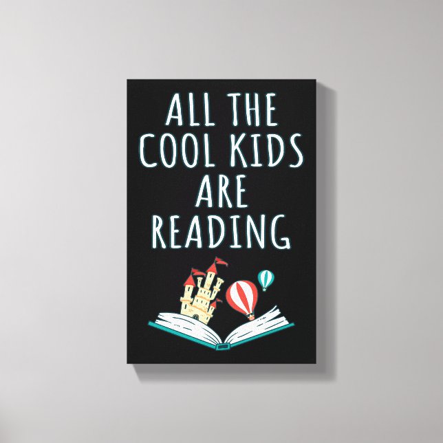Alla Coolor som barn läser II Canvastryck (Framsida)