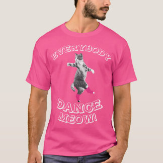 Alla Dansa Meow Kattälskare Katt Dansa Mamma T Shirt