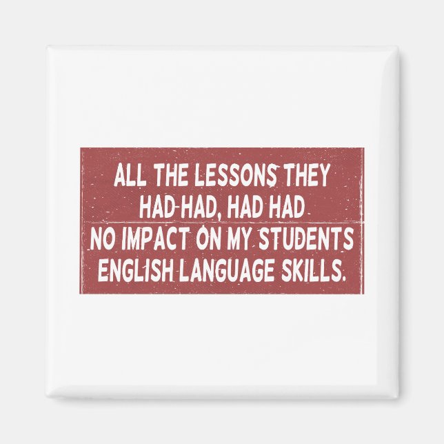 Alla de lärdomar de hade fått hade ingen inverkan  magnet (Framsidan)