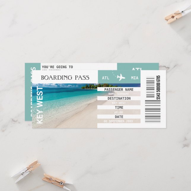 ALLA destinationsflygplans ombordstigningskort hel Inbjudningar (Fram/Back In Situ)