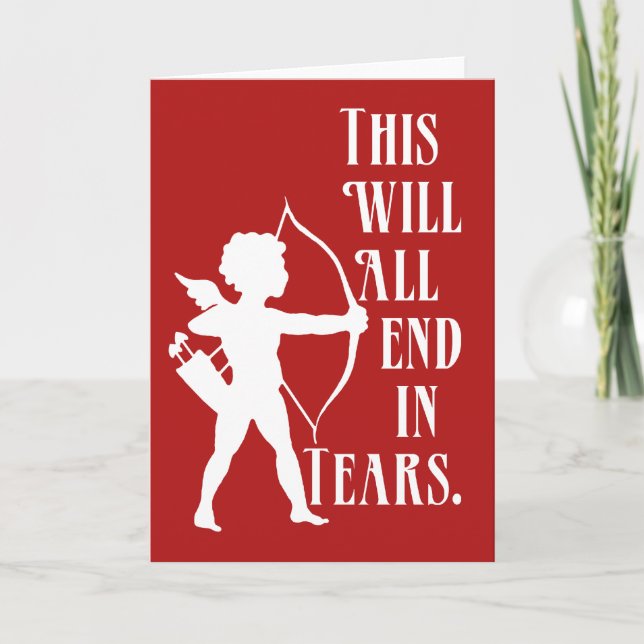 Alla detta ska avslutar i tårar helgkort (Framsida)