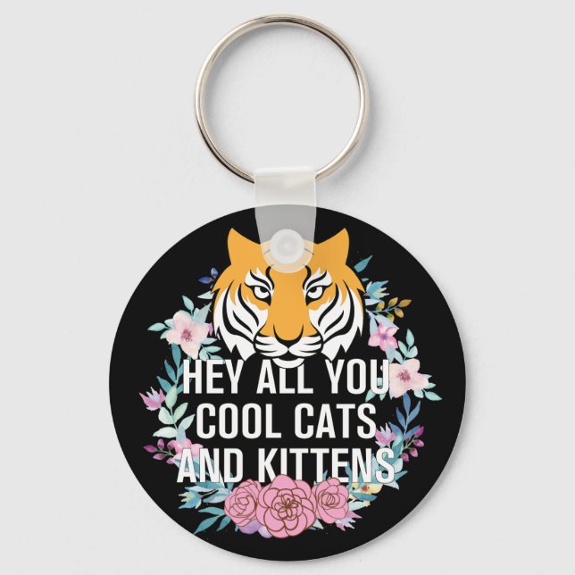 Alla dina Coolor Cats och Kittens | Tiger Kung Nyckelring (Framsida)
