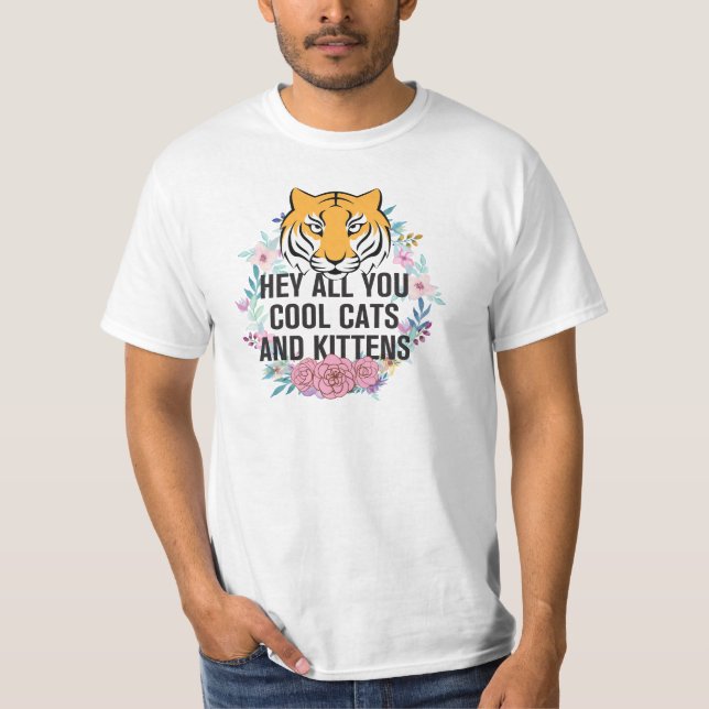 Alla dina Coolor Cats och Kittens | Tiger Kung T Shirt (Framsida)