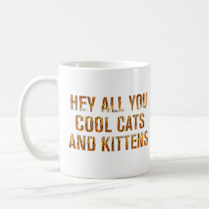 Alla dina Coolor Cats och Kittens Tiger-utskrift Kaffemugg