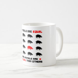 Alla djur är lika med 2 kaffemugg