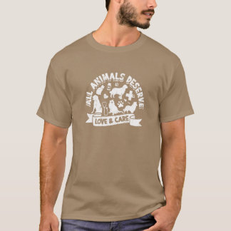 Alla djur förtjänar kärlek och omsorg Veterinär T Shirt