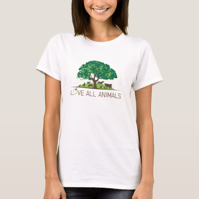 Alla djur i kärlek t-shirt (Framsida)