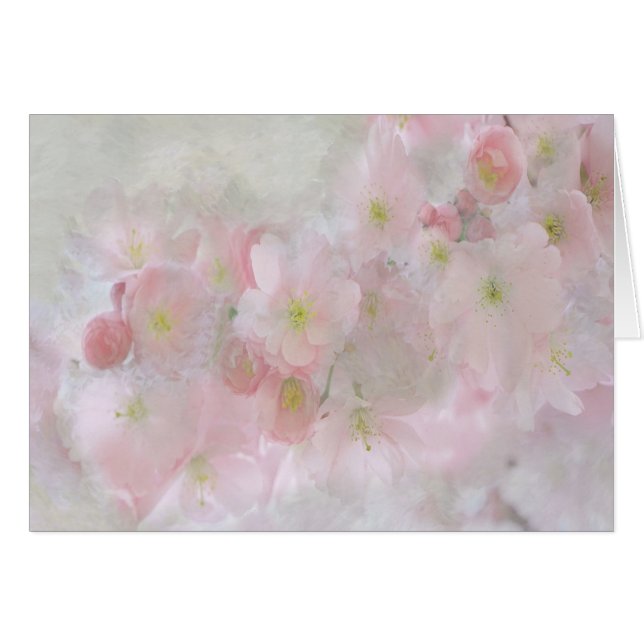 Alla drömmar i rosa hälsningskort (Framsidan Horizontal)