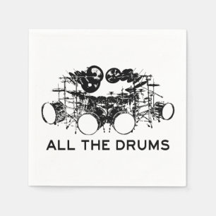 Alla Drums Drummer Napkins Pappersservett