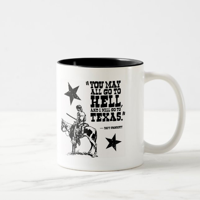 Alla du kan gå till helvetet… kaffemuggen Två-Tonad mugg (Höger)