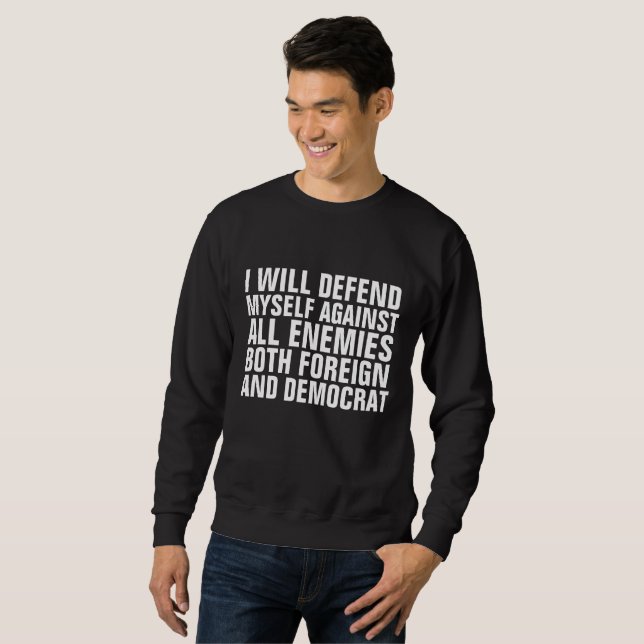 ALLA ENHETER UTLÄNDSKA OCH DEMOKRATISKA T-SHIRTER LÅNG ÄRMAD TRÖJA (Hel framsida)