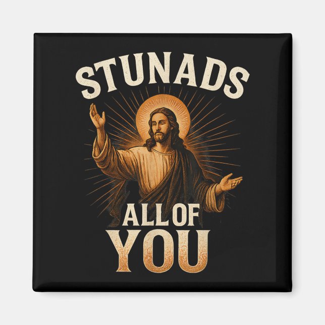 Alla era fina Jesus Silhouette Sarcasti Magnet (Framsidan)