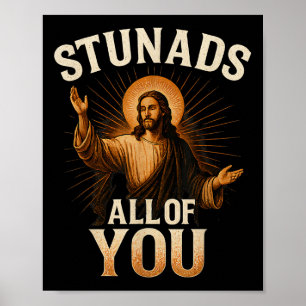 Alla era fina Jesus Silhouette Sarcasti Poster