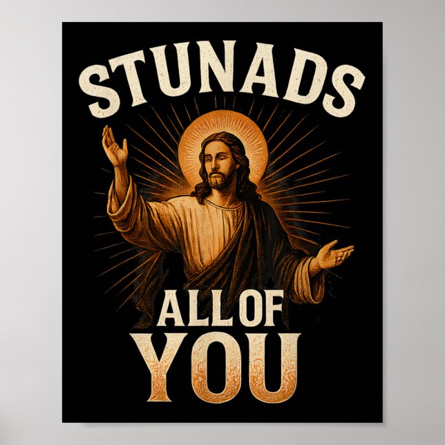 Alla era fina Jesus Silhouette Sarcasti Poster (Framsidan)
