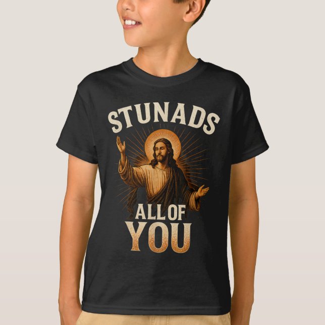 Alla era fina Jesus Silhouette Sarcasti T Shirt (Framsida)