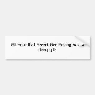 Alla era Wall street tillhör oss Bildekal