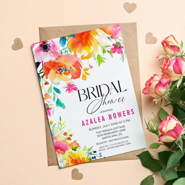 Alla evenemang Blommig akvarell inbjudan (Skapare uppladdad)