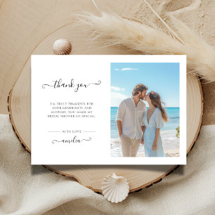 Alla evenemang Whimsy Script Bröllopsdusch Strand Tack Kort