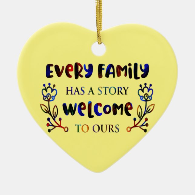 Alla familjer har ett historiskt välkomnande till  julgransprydnad keramik (Framsidan)