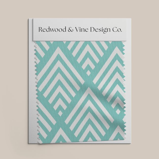 Alla Färg // Aqua och White Diamond Chevron Tyg (Skapare uppladdad)