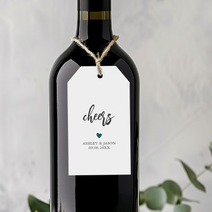 Alla Färg Cheers Märkre, Bröllop Vin eller champag Presentetikett