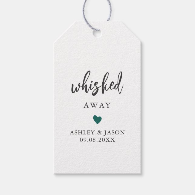 Alla Färg-hjärtpipa, Whisk Favor, Bröllop Presentetikett (Framsidan)