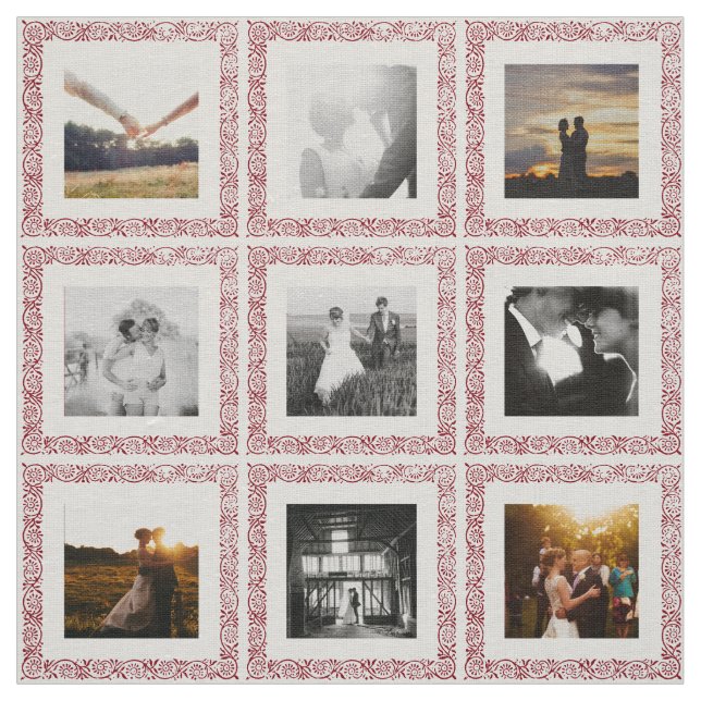 Alla Färg indisk vinjettfoto 9-Personlig Tyg (Prov)