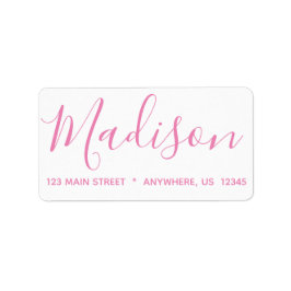 Alla Färg - Namn-Returetiketter för skript Adressetikett