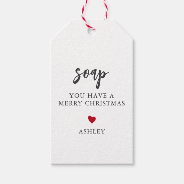 Alla Färg-soap du har God jul Presentetikett (Framsidan)