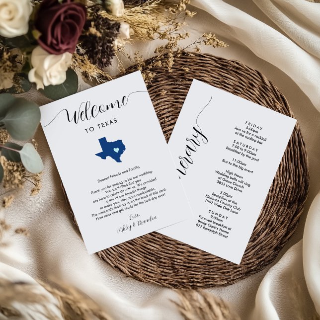Alla Färg Texas Bröllop välkomnar Brev och kontine (Skapare uppladdad)