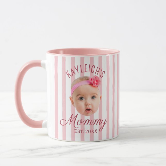 Alla färger Anpassad bild på ansikte Present Mamma Mugg (Vänster)